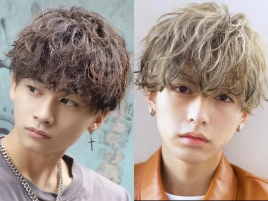 Kiểu tóc Layer nam uốn lọn to