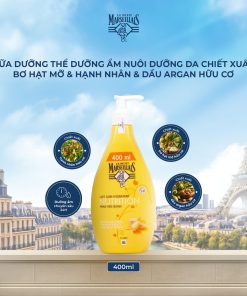 Sữa Dưỡng Thể Pháp Le Petit Marseillais Dưỡng Ẩm Bơ Hạt Mỡ, Hạnh Nhân & Argan 400ml